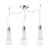 Viseća svjetiljka KUKY, E27, max 3x60W, L-670, krom bijela - ID033952