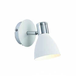 Zidna svjetiljka HUSEBY E14 40W 1L krom/bijela 103064