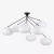 Stropna svjetiljka Markslojd GALAXY, E14, 7x15W, bijela/crna - MA108216