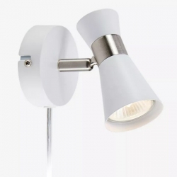 Zidna svjetiljka FOLIE, GU10, max 1x7W, bijela satin nikal - MA108627