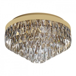 Stropna svjetiljka, E14, 8x40W, PROM 480, zlatna /kristal “VALPARAISO” - 39457