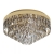 Stropna svjetiljka, E14, 8x40W, PROM 480, zlatna /kristal “VALPARAISO” - 39457