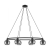 Viseća svjetiljka, E14, PROM 1160, crna/zadimljeno staklo ‘DAGUELLA’ - 39578