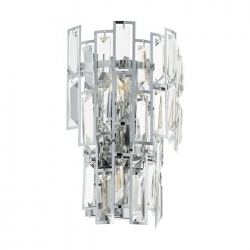 Zidna svjetiljka, E14, 3x25W, 215x330, krom/kristal “CALMEILLES 1” - 39628