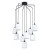 Viseća svjetiljka, E27, PROM 780, crna/bijela  “BERNABETTA” - 39738