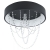 Stropna svjetiljka LED 34W + 6x5,4W, PROM 595, daljinski, crna/kristal “BERLONA” - 39762