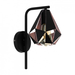Zidna svjetiljka, E27, crna/bakar “CARLTON 4” - 43057