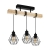 Viseća svjetiljka, E27, D-550, drvo/crna grla, mreža “TOWNSHEND 5” - 43131
