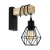 Zidna svjetiljka, E27, drvo/crna grla, mreža “TOWNSHEND 5” - 43135
