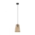 Viseća svjetiljka, E27, PROM 180, crna/drvo “CLAVERDON” - 43252