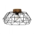 Stropna svjetiljka, E27, crna/drvo smeđa “PADSTOW” - 43363