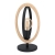 Stolna svjetiljka, E27, crna/smeđe drvo “BASILDON” - 43464