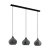 Viseća svjetiljka, E27, 3x40W, D-1050, crna /crno prozirno “TAMALLAT” - 43577