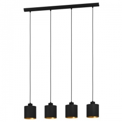 Viseća svjetiljka “ZARAGOZA”, E27, max 4x28W, D-925, crna zlatna - 900148