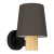 Zidna svjetiljka “EDALE”, E27, max 1x40W, crna drvo smeđa - 43783