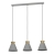 Viseća svjetiljka “TWICKEN”, E27, max 3x40W, L-920, zlatna siva - 43839