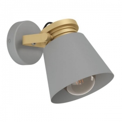 Zidna svjetiljka “TWICKEN”, E27, max 1x28W, zlatna siva - 43835