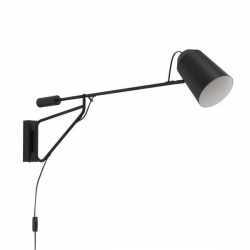 Zidna svjetiljka “LORETO 1”, E27, max 1x28W, L-1030, crna bijela - 900614