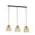 Viseća svjetiljka “AYESGARTH”, E27, max 3x40W, L-910, crna pletena smeđa - 43867