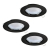 Ugradbena svjetiljka “PENETO”, LED 3x2,8W, GU10, PROM 78, crna, 3 kom - 900754