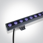 Zidna LED svjetiljka 24x1,5w RGB 30deg LENS IP66 24v DIMMABLE - DM7055B/RGB