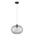 Viseća svjetiljka EVLEEN, LED E27, max 1x12W, PROM 300, crna sivo staklo - NL9009257