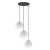 Viseća svjetiljka JIAN, LED E27, max 3x12W, PROM 300, zlatna gradient bijela - NL9028841