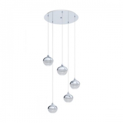 Viseća svjetiljka E14, 5x25W “MIOGLIA 1” krom-srebrna - 98629