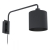 Zidna svjetiljka, E27, D-500, crna/čelik/tkanina “STAITI 1” - 99348