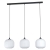 Viseća svjetiljka E27, 3x40W, D-1200 “MANTUNALLE” crno-bijela - 99367