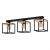 Stropna svjetiljka, E27, 3x40W, D-860, crna/drvo “LIBERTAD” - 99856