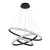 Viseća svjetiljka Nager, LED 62W, 3586lm, 3000K, PROM 780, crna akril - NL9481093