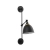 Zidna svjetiljka Virgo, LED E27, max 1x12W, mesing crna - NL9420850