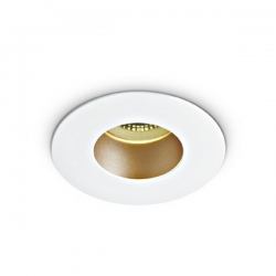 One Light ugradna svjetiljka GU10 10W DARK LIGHT bijela/mesing 10105MD/W/BS