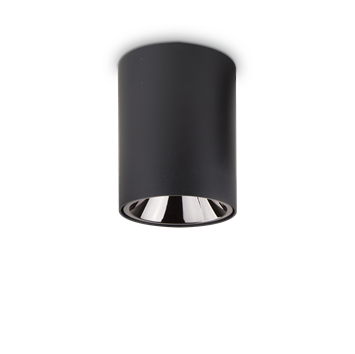 Ideal Lux NITRO 15W ROUND NERO Stropna svjetiljka, Crna - 205984